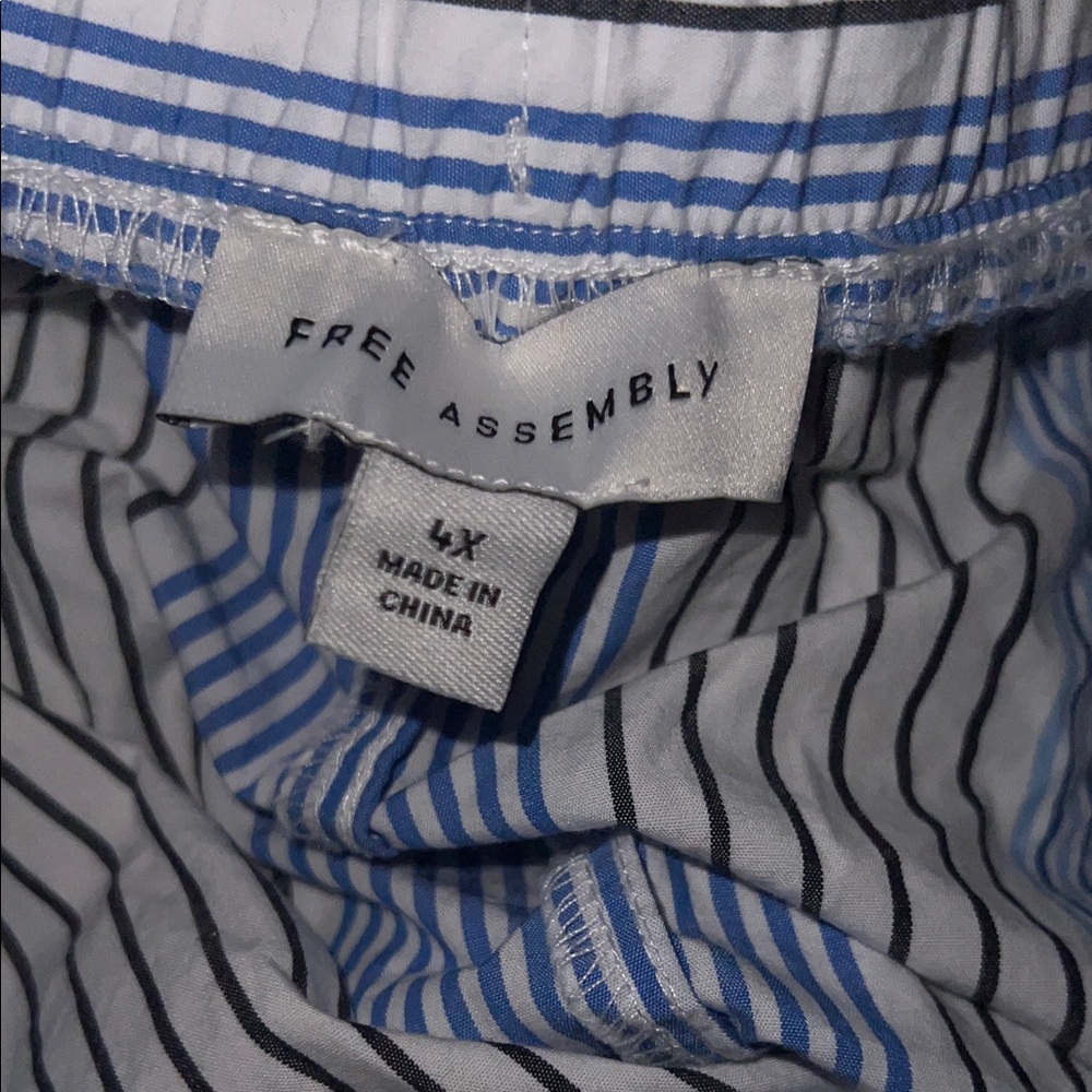 Tie Front Cotton Maxi Striped A-Line Skirt - Picture 7 of 8